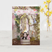 Moederdag Fantasy.. Er zijn draken zuster Kaart (Gele Bloem)