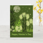 Moederdag Fantasy Moon Kaart (Gele Bloem)