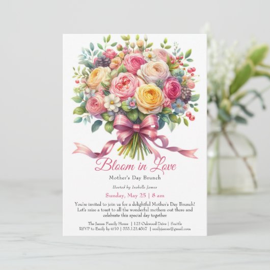 Moederdag feest - Bloom in liefde Kaart (Staand voorkant)