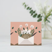 Moederdag feestdag briefkaart (Staand voorkant)