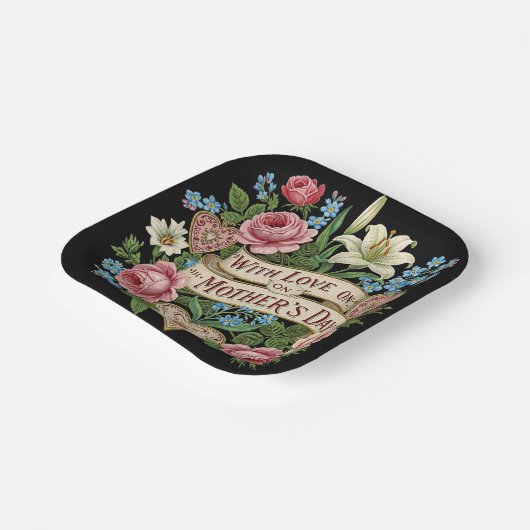 Moederdag-feestdag Papieren Bordje (Gebogen)