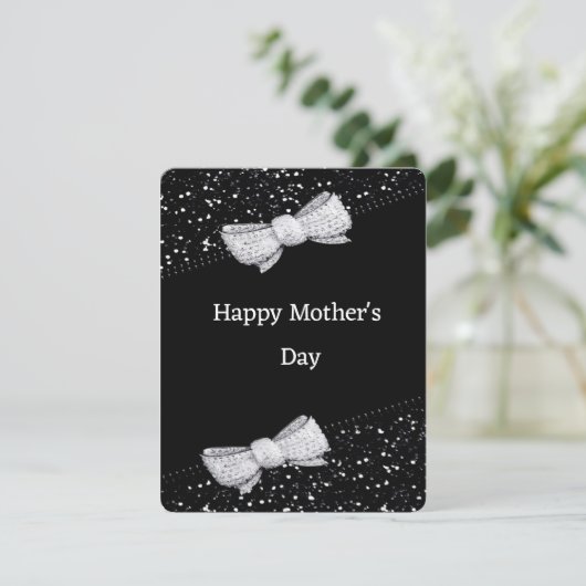 moederdag  feestdagenkaart (Staand voorkant)