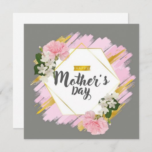 Moederdag Feestdagenkaart (Voorkant / Achterkant)