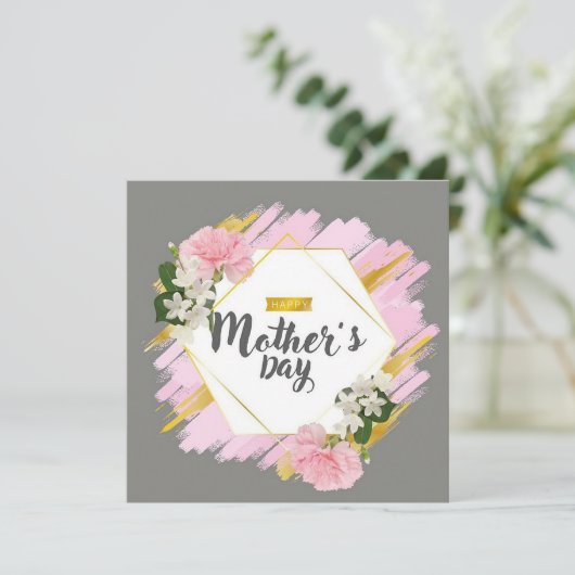 Moederdag Feestdagenkaart (Staand voorkant)