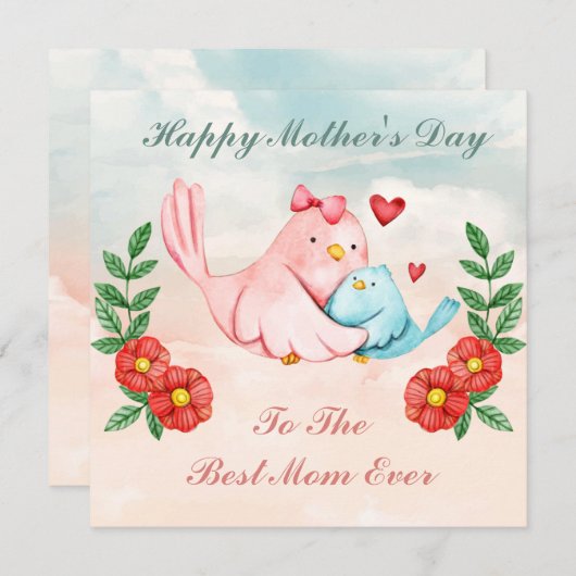 Moederdag Feestdagenkaart (Voorkant / Achterkant)