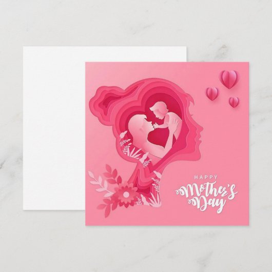 Moederdag Feestdagenkaart (Voorkant / Achterkant)