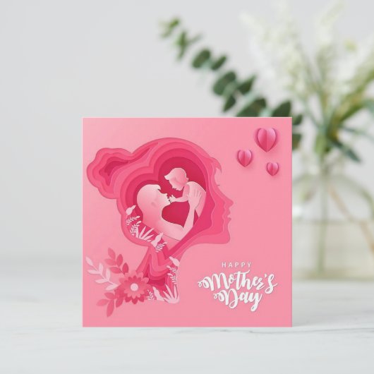 Moederdag Feestdagenkaart (Staand voorkant)