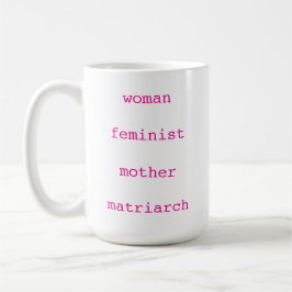 Moederdag Feministisch Roze Typemachine Lettertype Koffiemok