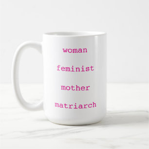 Moederdag Feministisch Roze Typemachine Lettertype Koffiemok