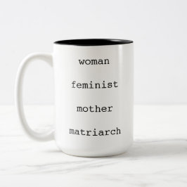 Moederdag Feministisch Zwarte Schrijfmachine Schri Tweekleurige Koffiemok
