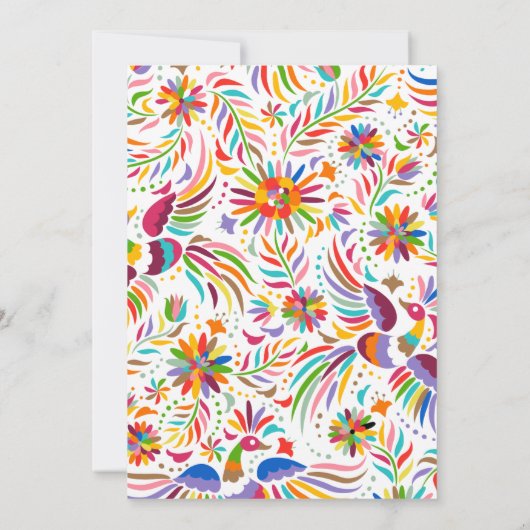 Moederdag Fiesta Mexican Florals Moederdag Kaart (Achterkant)