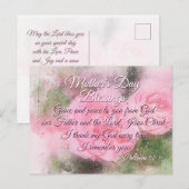 Moederdag Filippijnen 1:2-3 Roze Rose Briefkaart (Voorkant / Achterkant)