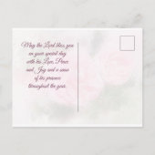 Moederdag Filippijnen 1:2-3 Roze Rose Briefkaart (Achterkant)