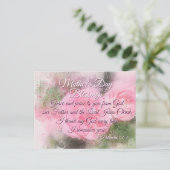 Moederdag Filippijnen 1:2-3 Roze Rose Briefkaart (Staand voorkant)