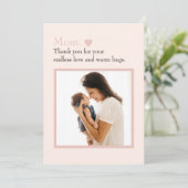 Moederdag Flat Holiday Kaart met Foto|Tekst (Staand voorkant)