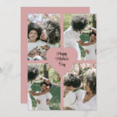 Moederdag Flat Holiday Kaart met Fotocollage (Voorkant / Achterkant)