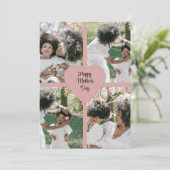 Moederdag Flat Holiday Kaart met Fotocollage (Staand voorkant)