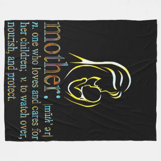 Moederdag fleece deken (Voorkant (Horizontaal))