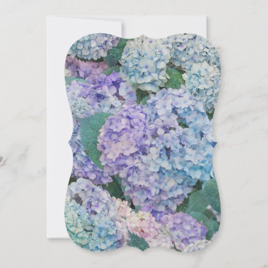 Moederdag Floral Blue Hydrangea Party Kaart (Achterkant)