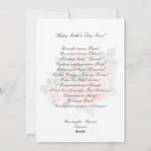 Moederdag Floral & botanische feestkaart Feestdagenkaart (Achterkant)