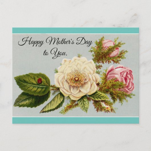  Moederdag Floral Briefkaart (Voorkant)