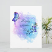 Moederdag Floral Butterfly Kaart personaliseren (Staand voorkant)