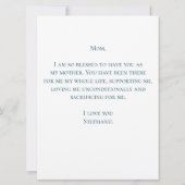 Moederdag Floral Butterfly Kaart personaliseren (Achterkant)