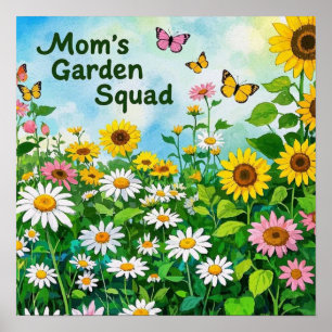 Moederdag Floral Garden Squad Poster