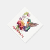 Moederdag Floral Hummingbird Art Servet (Hoek)