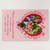 Moederdag Floral Love Unconditional Poem Large Legpuzzel (Horizontaal)