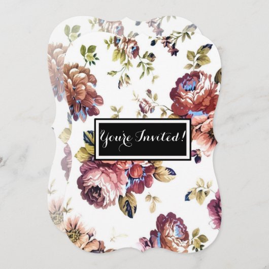  Moederdag Floral Pattern Kaart (Voorkant / Achterkant)