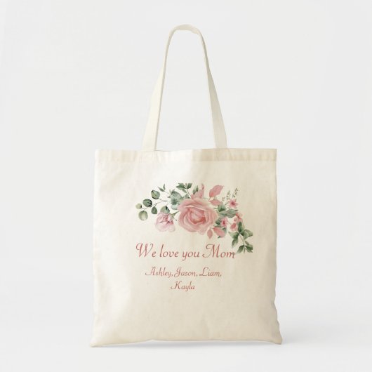 Moederdag Floral Tote Bag (Voorkant)