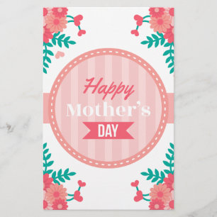 moederdag florale briefpapier