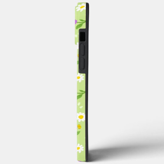 Moederdag florale Iphone Case bloemen en bijen (Achterkant / Links)