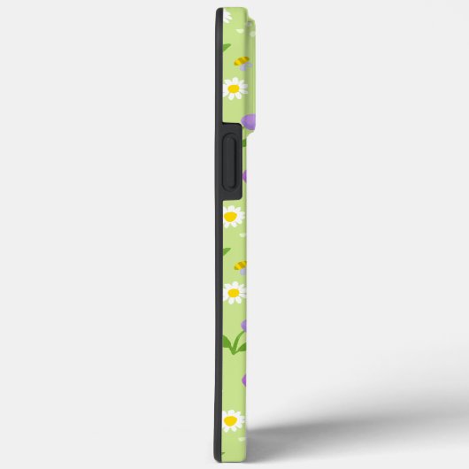 Moederdag florale Iphone Case bloemen en bijen (Achterkant / Rechts)