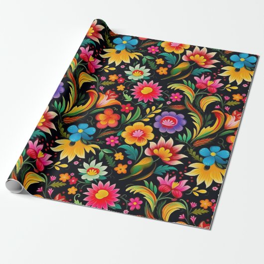 Moederdag Florals Cadeaupapier (Uitgerold)