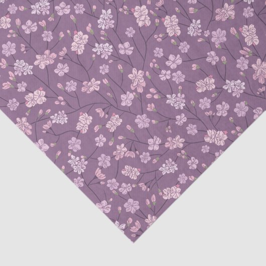 Moederdag Flowers Buds on Tree Branches Tissuepapier (Detail)