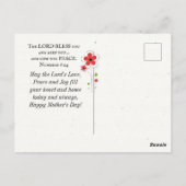 Moederdag Flowers Cute Bird Bible Blessing Briefkaart (Achterkant)
