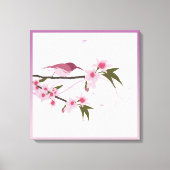 Moederdag Flowers in Lila, Bourgogne en Blauw Canvas Afdruk (Voorkant)