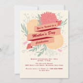 moederdag Flowers Invitation Kaart (Voorkant)