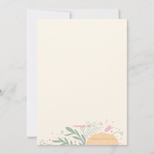 moederdag Flowers Invitation Kaart (Achterkant)