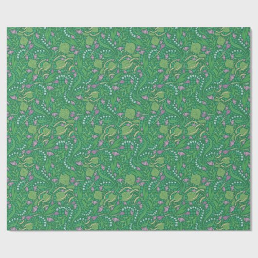 Moederdag Flowers Lily van de Valley Crocus Cadeaupapier (Vlak)