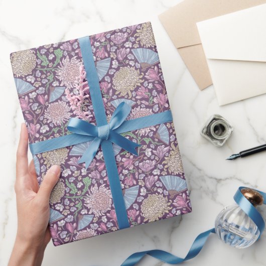 Moederdag Flowers Mums Crocus Japanse ventilatoren Cadeaupapier (Geschenken)