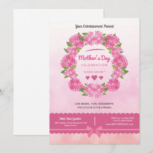 moederdag Flyer Kaart (Voorkant / Achterkant)