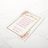 Moederdag Foliekaart Chic Bloemendesign met Eigen  Folie Feestdagenkaart (Gedraaid)