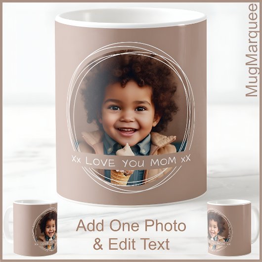 Moederdag Foto & Bericht Mok Brown C88