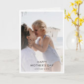 Moederdag | Foto Best Mam Modern Minimalist Kaart (Gele Bloem)