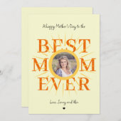 Moederdag foto beste mama ooit typografie kaart (Voorkant / Achterkant)