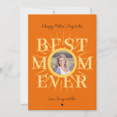 Moederdag foto beste mama ooit typografie kaart (Voorkant)