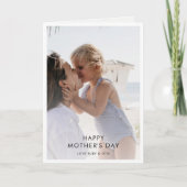 Moederdag | Foto Beste Moeder Modern Minimalistisc Kaart (Voorkant)